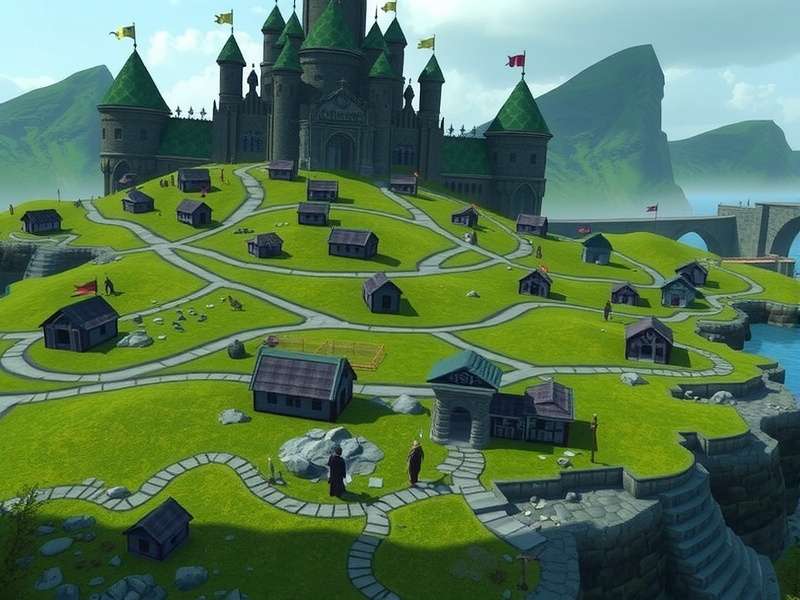 A diverse group of RuneScape avatars standing in iconic locations like Varrock, Prifddinas, and the Wilderness