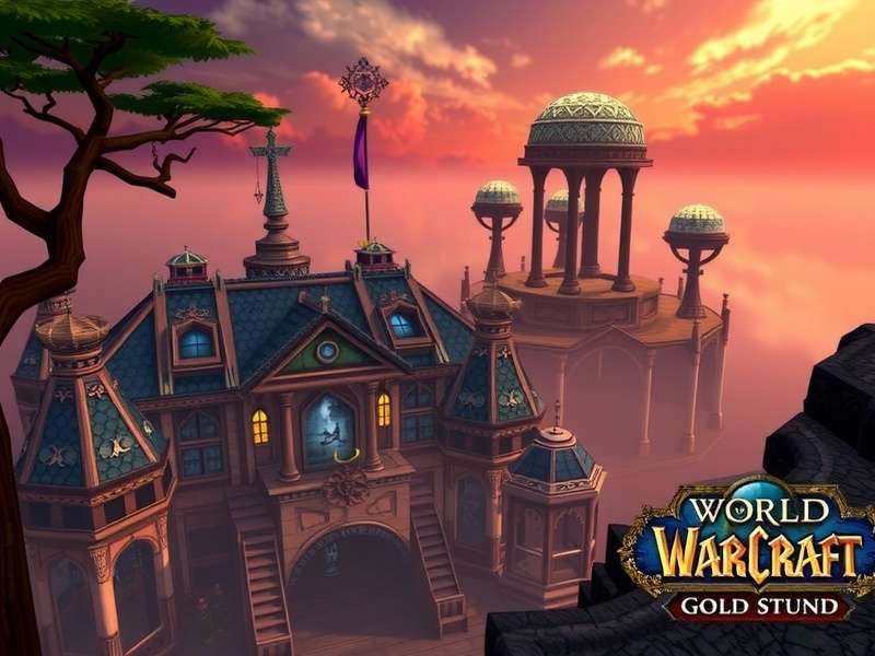 Aerial view of the World of Warcraft landscape showing Stormwind City and Elwynn Forest