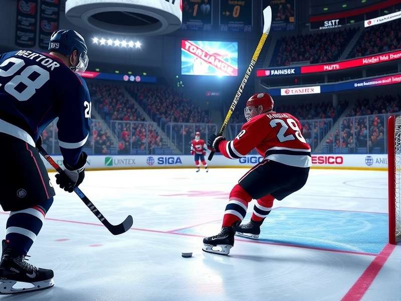 NHL and RuneScape fusion concept art showing a hockey player with RuneScape armor