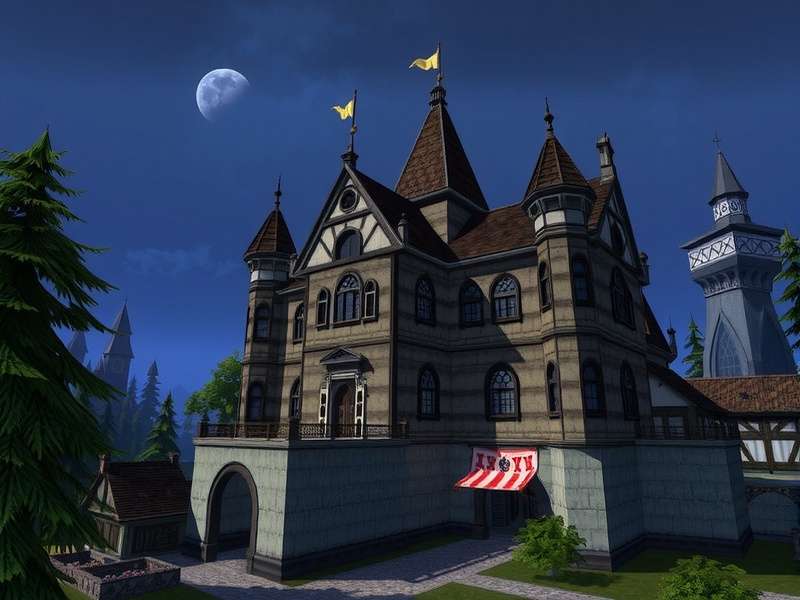 Epic fantasy landscape with mountains and a river, symbolizing the world of Gielinor