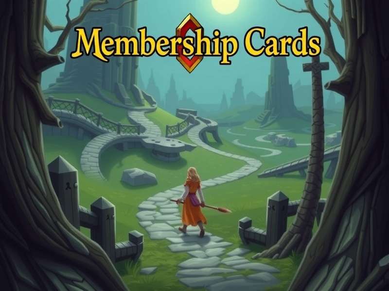 Vintage RuneScape membership card concept art showing a dragon and a warrior