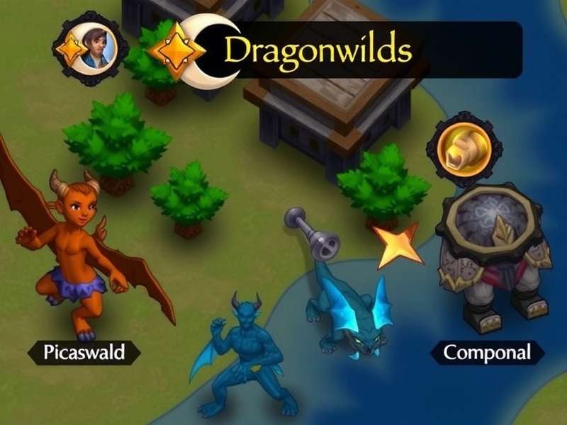 RuneScape Dragonwilds landscape showing dragons and ancient ruins