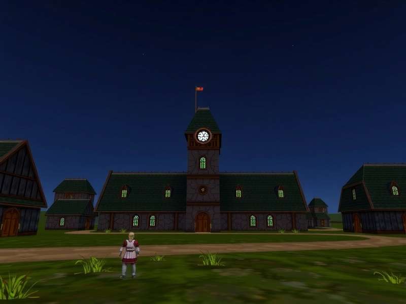 Old School RuneScape fantasy landscape with medieval architecture