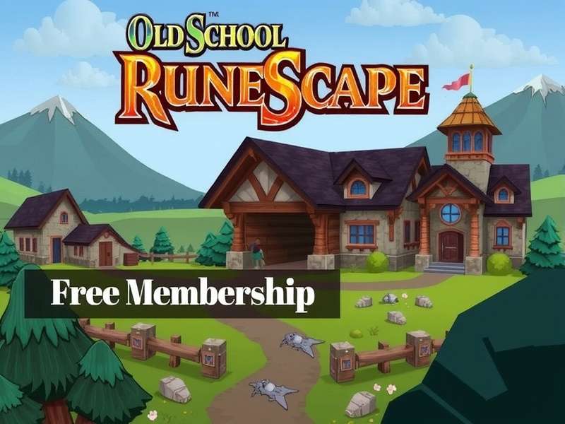Old School Runescape player enjoying membership content in a scenic game area