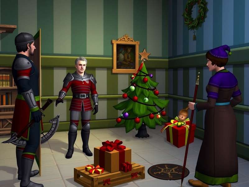 Showcase of rewards from the Christmas Reunion event including scarf, weapons, and pets
