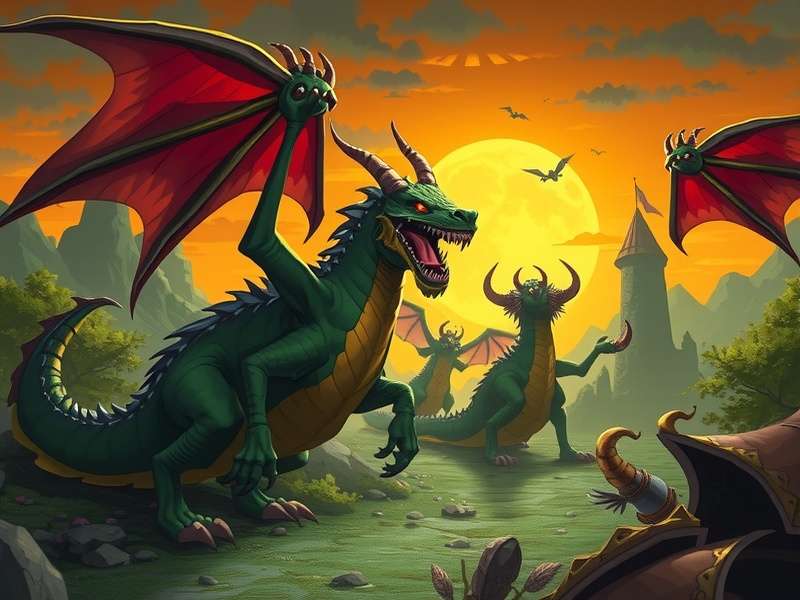 Player character in dragon-themed armor facing a large dragon