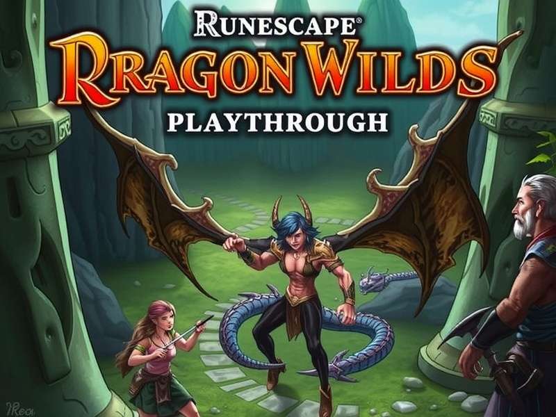 RuneScape Dragon Wilds landscape with dragons and ancient ruins