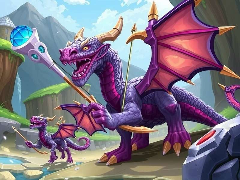 Player wielding Crystal Bow against a dragon in the Dragon Wilds