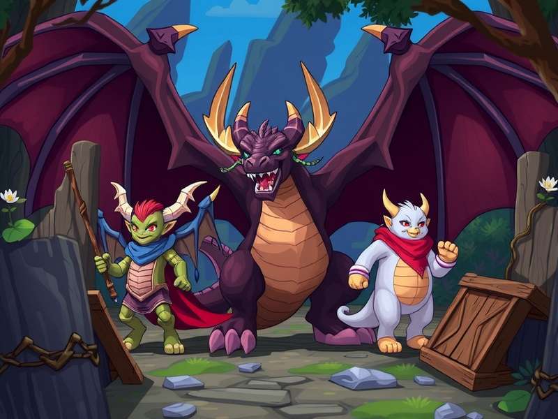 Runescape Dragon Wilds landscape featuring the Dragon's Maw with fiery skies and ancient ruins