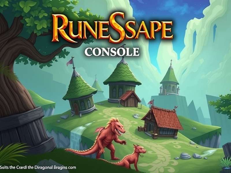 Runescape Dragonwilds Console - Hero Image showing dragon-themed landscape