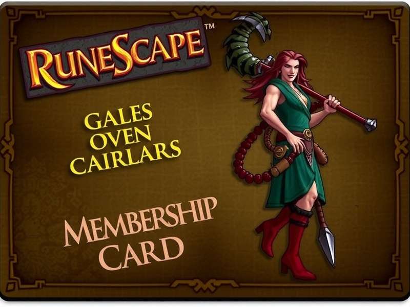 RuneScape Membership Card showing premium features and member-only content