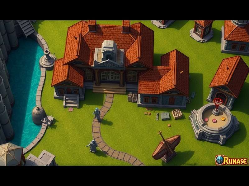 Runescape Classic game world overview showing the iconic Lumbridge castle and surrounding landscape