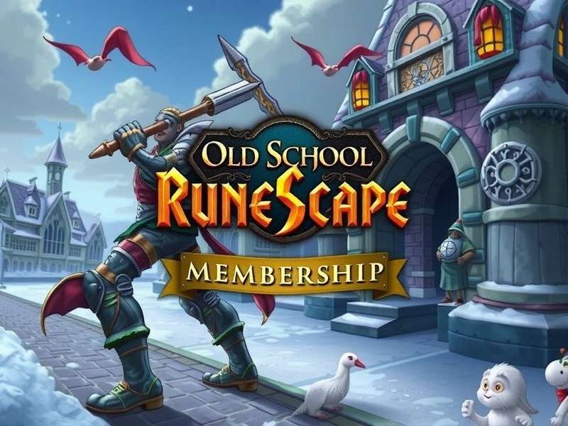 Old School RuneScape Membership banner featuring iconic game elements and members-only content