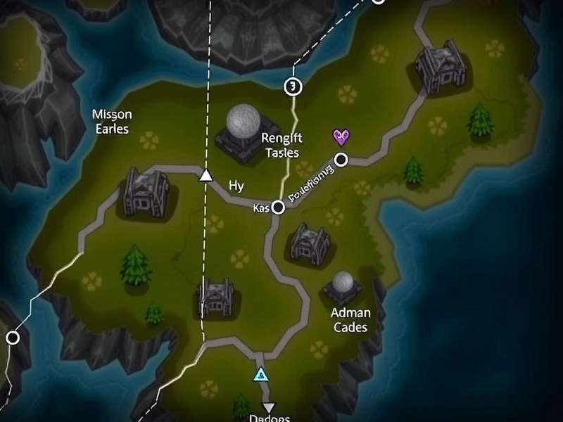 Runescape Dragon Wilds Concept Art – The Ashen Vale landscape with volcanic peaks and ancient ruins